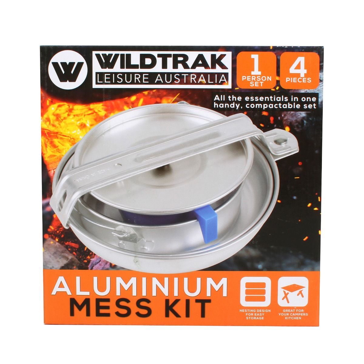 One person aluminium mess kit