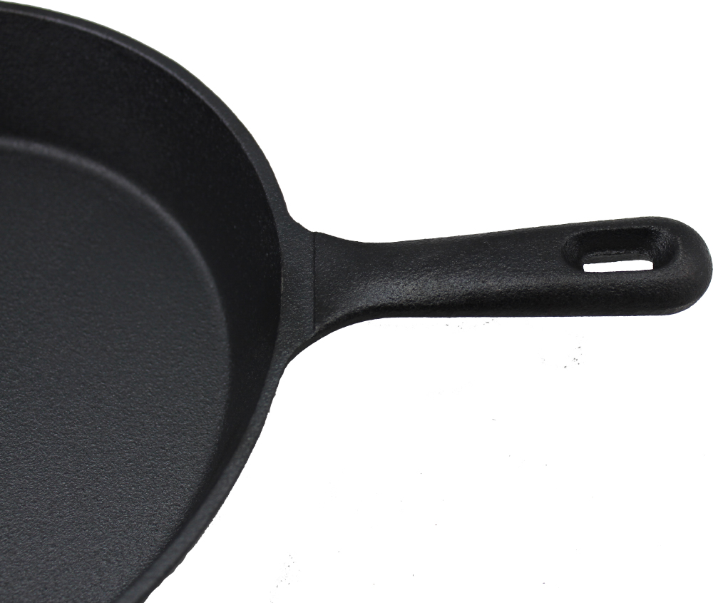 25cm round Cast Iron fry pan with cast handle