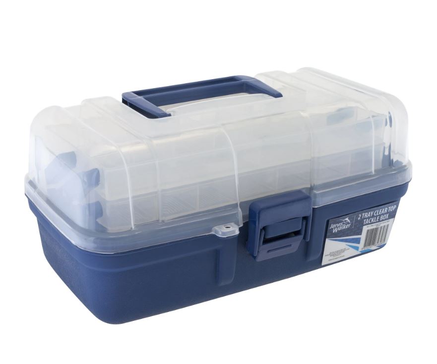 Jarvis Walker 2 Tray Tackle Box Clear closed