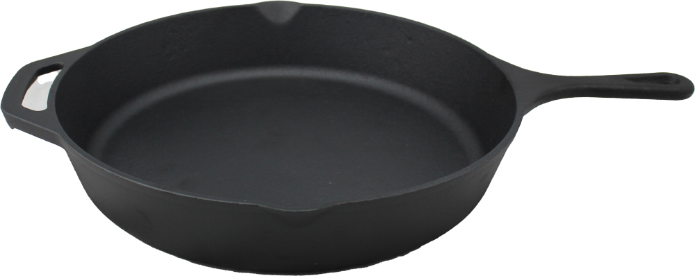 31cm round fry pan with cast handle