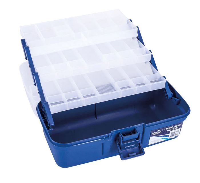 Jarvis Walker 3 Tray Tackle Box Clear