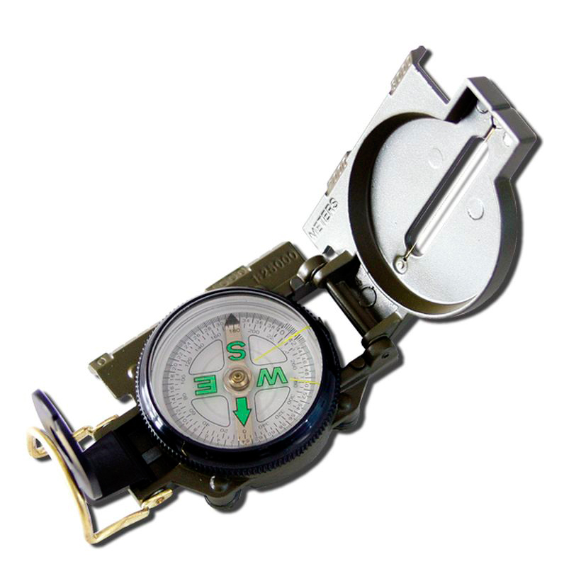 Elemental Military Lensatic Metal Compass open