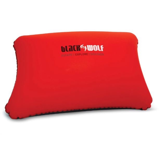 Black wolf Comfort Pillow Extra Large True Red