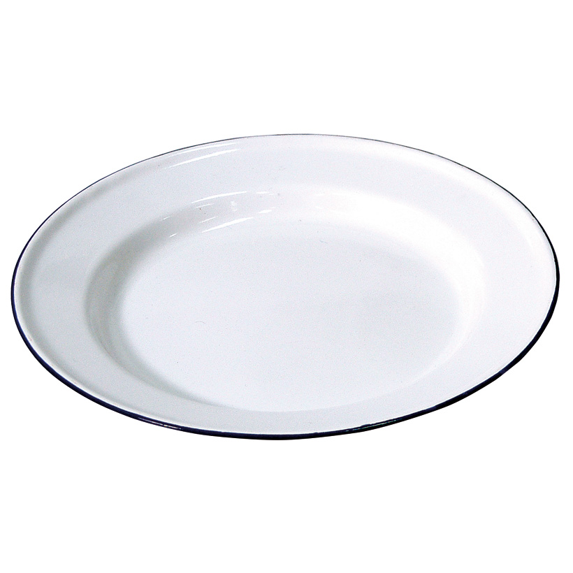 Enamel Plate/Bowl White 26cm