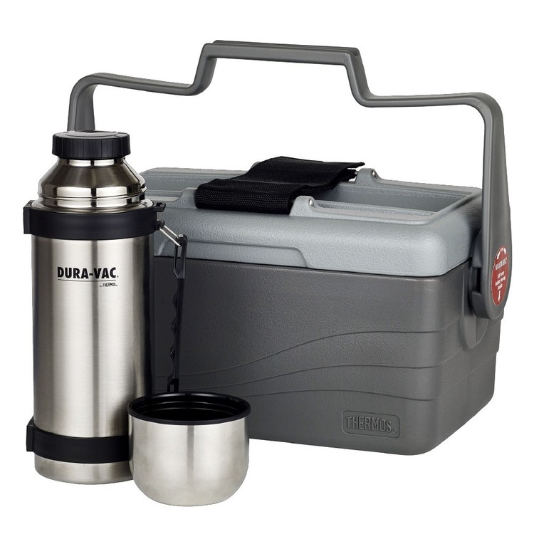 Thermos 6.6L Insulated Cooler with 1.0L Stainless Steel Vacuum Insulated Flask
