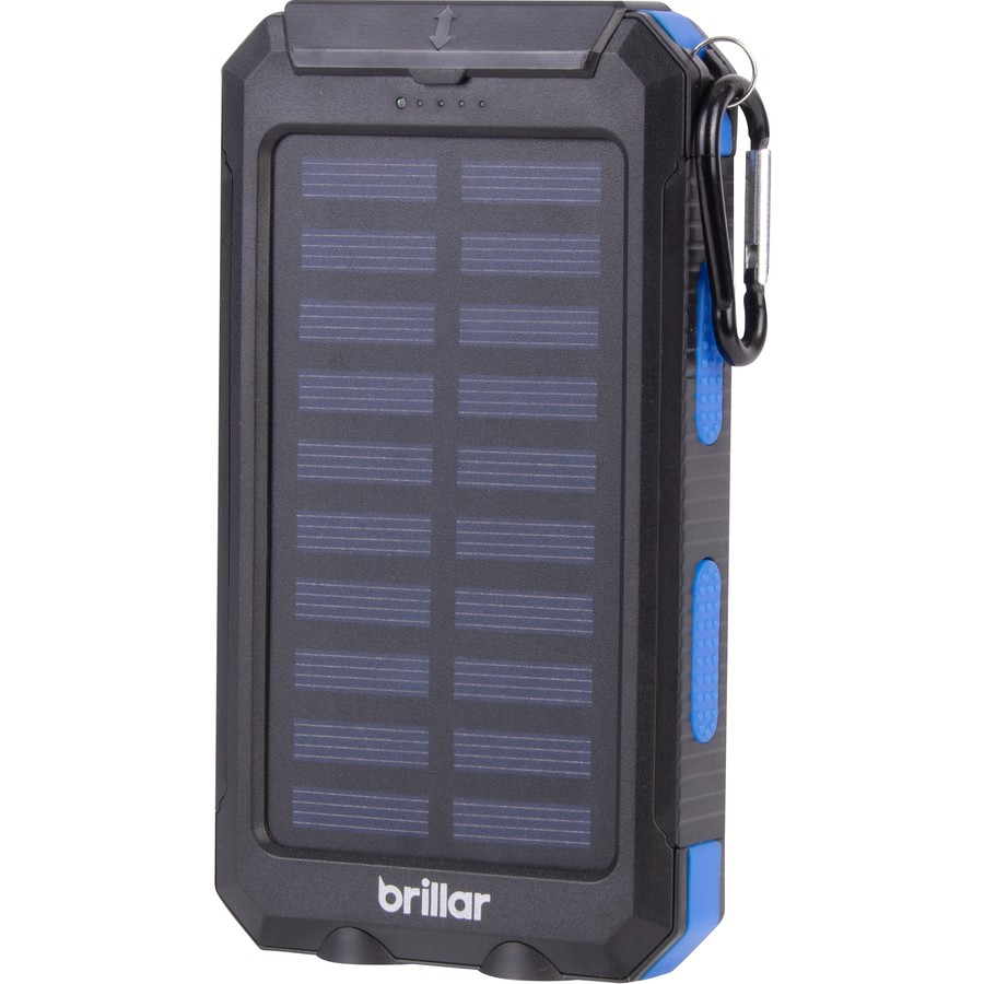 brillar solar powered usb powerbank