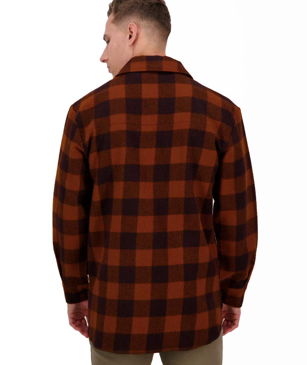 Swanndri Ranger Wool Zip Front Bushshirt - Cedar Check