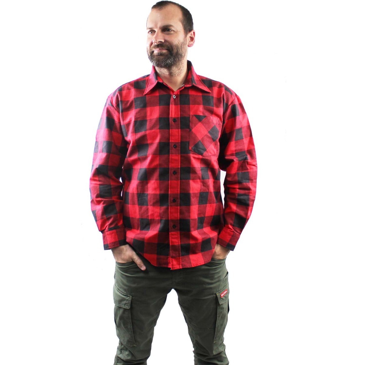 WILD RIVER FLANNELETTE SHIRT RED CHECK 