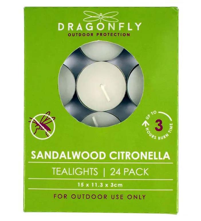 Dragonfly sandalwood tealights