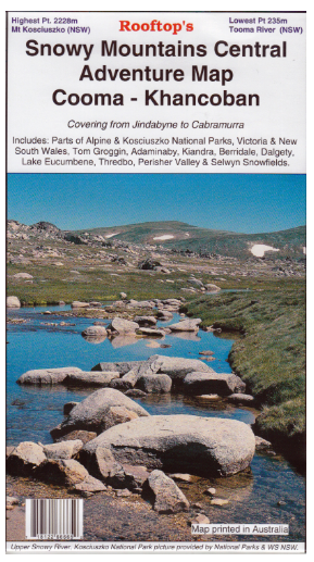 Snowy Mountains Central Adventure Map - Cooma - Khancoban