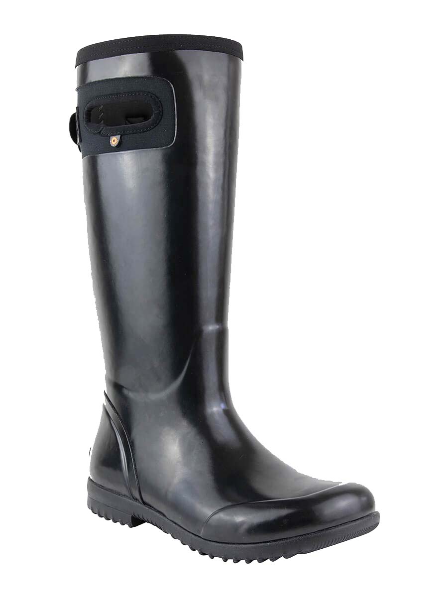 BOGS TACOMA SOLID TALL GUMBOOT BLACK 