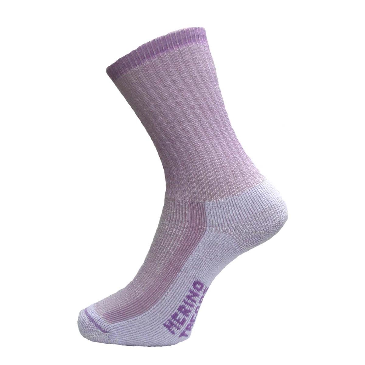 merino treads violet wool socks