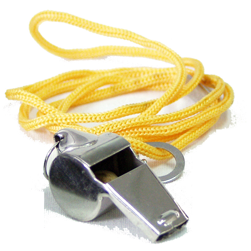 Brass Whistle With Lanyard