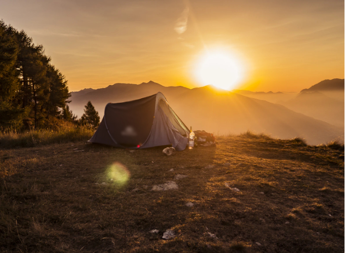 Image of camping on the cliff